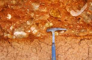 Moranchel: Detalle contacto conglomerados y arcillas