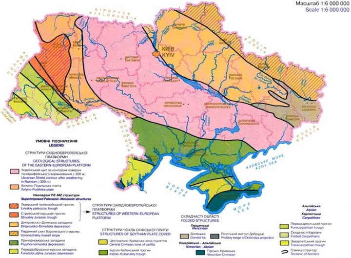 Mapa geológico de Ukrania